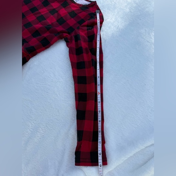 Children's Place Girls Red Buffalo Plaid Dress Size 10/12 L/S Skater Dress - Picture 7 of 8